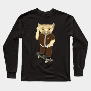 skateboarder pine marten Long Sleeve T-Shirt